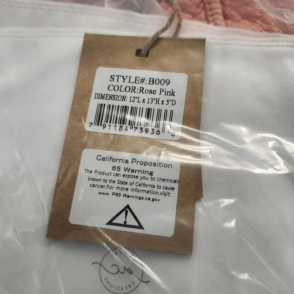 NWT Ampere Creations Marie Backpack Rose Pink Vegan Leather Backpack